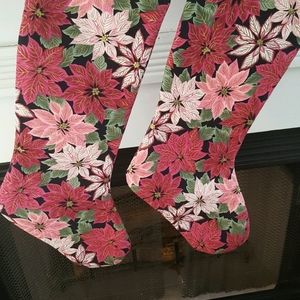 Poinsettias Christmas Stocking